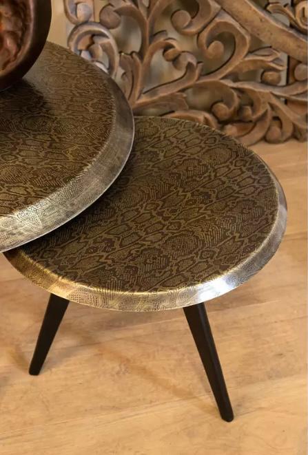 Coffeetable snake gold L