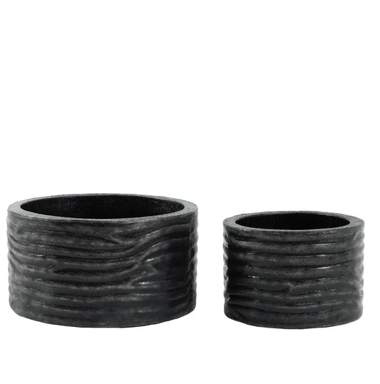 Aluminium potten Zwart