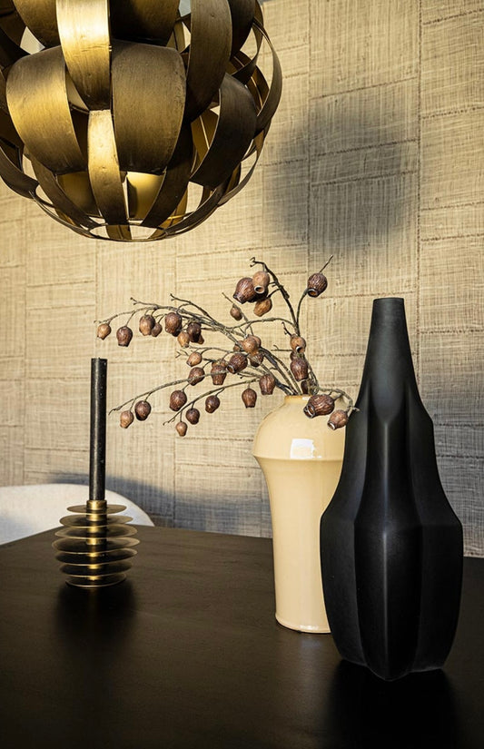 Vase Robbin grey L
