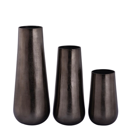Finnick Black Aluminium Pot L