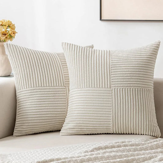 Corduroy Kussenhoes in Blauw | Zachte Geribde Structuur – Nordic Look | 40x40 / 45x45 / 50x50 cm