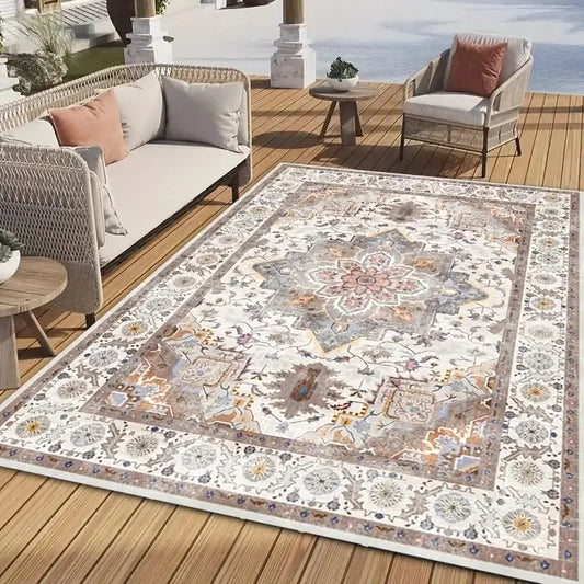 Boho Outdoor Vloerkleed – Waterdicht & Wasbaar | Geometrisch Design | Voor Camping, Picknick of Tuin | 100% Polyester